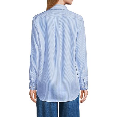 Women's Lands' End Long Sleeve Pinpoint Shirt