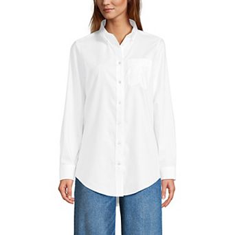 Women's Lands' End Long Sleeve Pinpoint Shirt