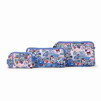 JuJuBe x tokidoki Be Set 3 pc Organizing Pouches Set in C'est la vie à Paris