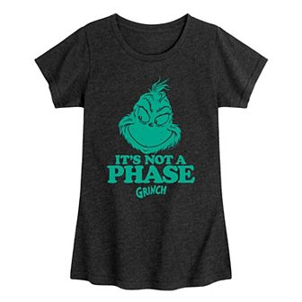Girl's Dr. Seuss The Grinch It's Not A Phase Short Sleeve Graphic Tee