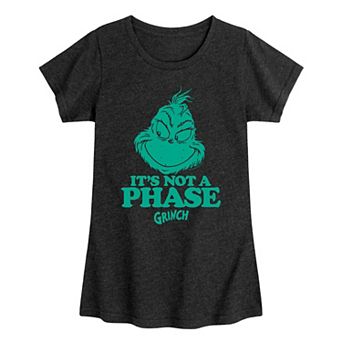 Girl's Dr. Seuss The Grinch It's Not A Phase Short Sleeve Graphic Tee