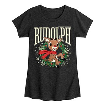 Girl's Rudolph The Red-Nosed Reindeer Short Sleeve Graphic Tee