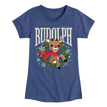 Girl's Rudolph The Red-Nosed Reindeer Short Sleeve Graphic Tee