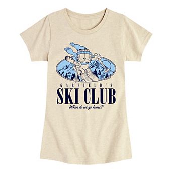 Girl's Garfield's Ski Club Short Sleeve Graphic Tee