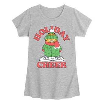 Girl's Garfield Holiday Cheer Short Sleeve Tee