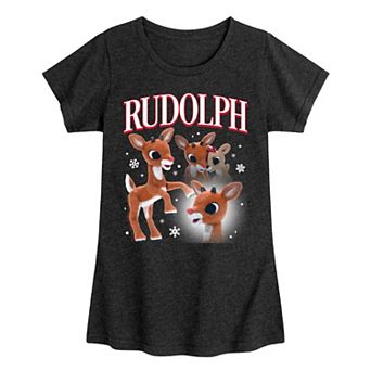 Girl's Rudolph The Red-Nosed Reindeer Short Sleeve Graphic Tee