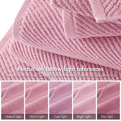 Madison Park Cotton Quick Dry Diagonal Ribbed 4-pk. Hand Towel Set