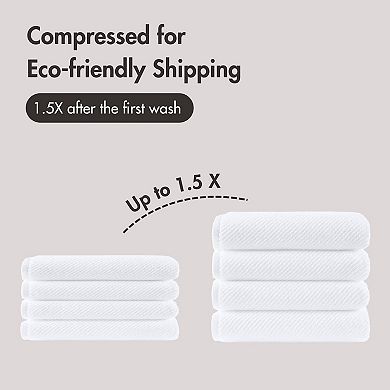Madison Park Cotton Quick Dry Diagonal Ribbed 4-pk. Towel Set