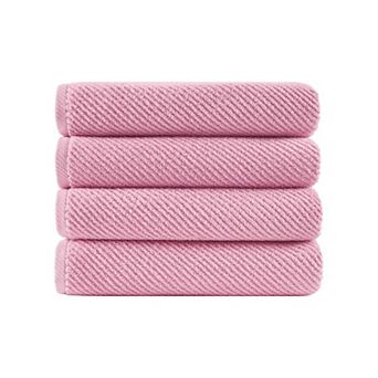 Madison Park Cotton Quick Dry Diagonal Ribbed 4 pk Towel Set