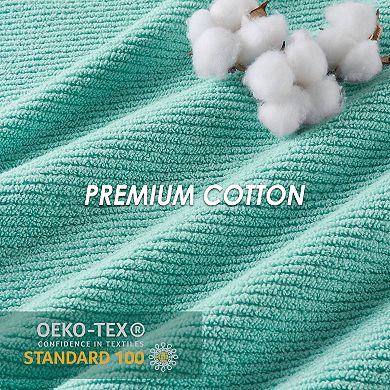 Madison Park 6-pc. Cotton Quick Dry Diagonal Ribbed Towel Set