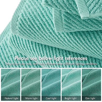 Madison Park 6-pc. Cotton Quick Dry Diagonal Ribbed Towel Set