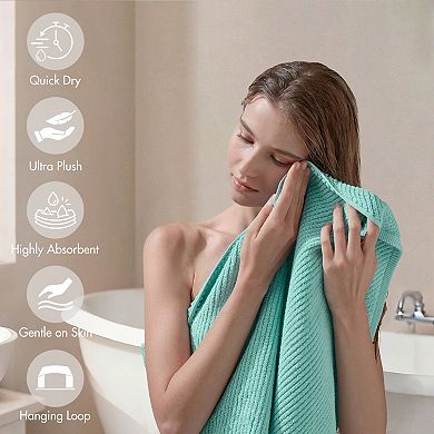 Madison Park 6-pc. Cotton Quick Dry Diagonal Ribbed Towel Set