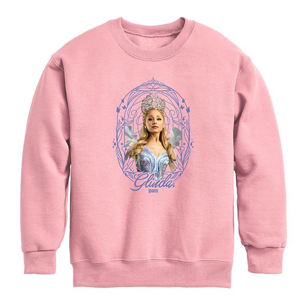 Girls 7-16 Wicked For Good Glinda Frame Crew Fleece Sweatshirt