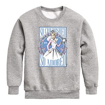 Girls 7-16 Wicked For Good Glinda So Cherished So Adored Crew Fleece Sweatshirt