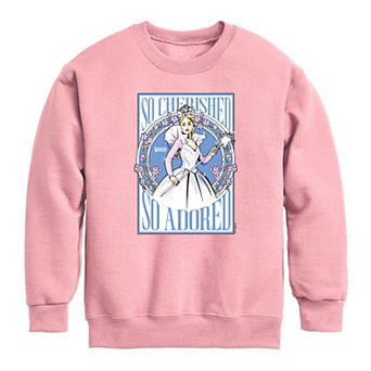 Girls 7-16 Wicked For Good Glinda So Cherished So Adored Crew Fleece Sweatshirt