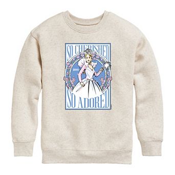 Girls 7-16 Wicked For Good Glinda So Cherished So Adored Crew Fleece Sweatshirt