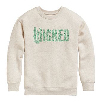 Girls 7-16 Wicked For Good Logo Crew Fleece Sweatshirt