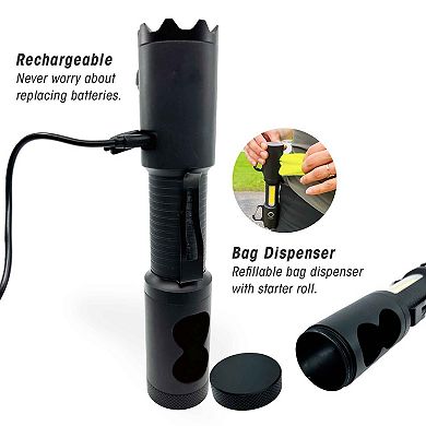Flipo Group Limited Doggie Doo LED Tactical Flashlight & Pet Waste Bag Dispenser