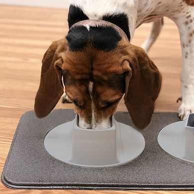 Flipo Ear-Clear Pet Feeding Station with Feeding Mat