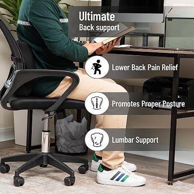 Mind Reader Memory Foam Lumbar Support Pillow with Air-Cloud Technology