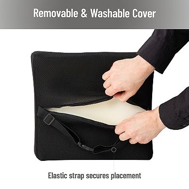 Mind Reader Memory Foam Lumbar Support Pillow with Air-Cloud Technology