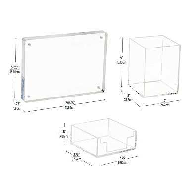 Mind Reader 3-pc. Acrylic Desk Organizer Set