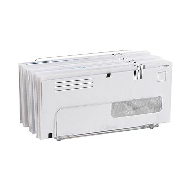 Mind Reader 3-Tier Acrylic Mail Sorter Desktop Organizer