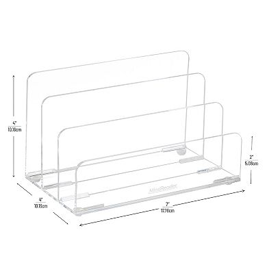 Mind Reader 3-Tier Acrylic Mail Sorter Desktop Organizer