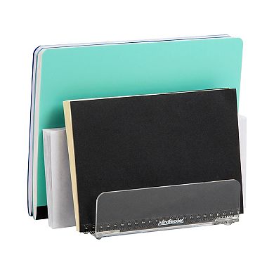 Mind Reader 3-Tier Acrylic Mail Sorter Desktop Organizer