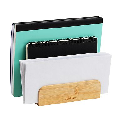 Mind Reader 3-Tier Bamboo Mail Sorter Desktop Organizer