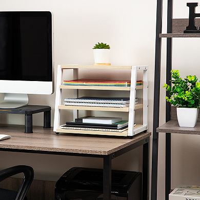 Mind Reader 4-Tier Desk Organizer & File Storage Unit