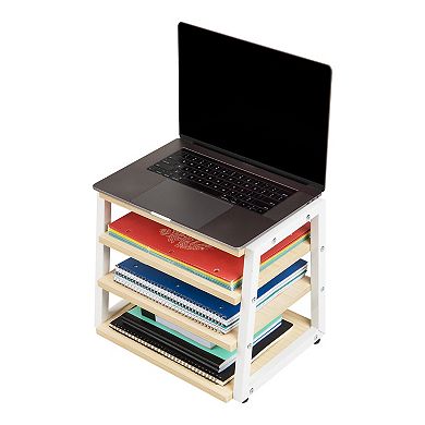 Mind Reader 4-Tier Desk Organizer & File Storage Unit
