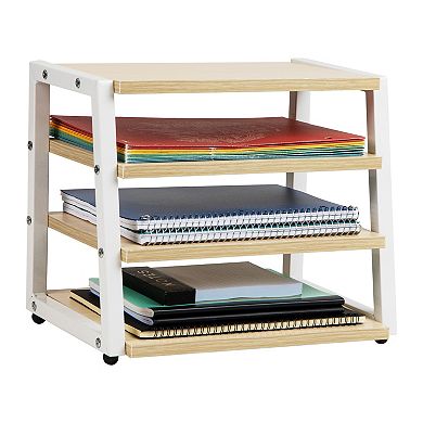 Mind Reader 4-Tier Desk Organizer & File Storage Unit