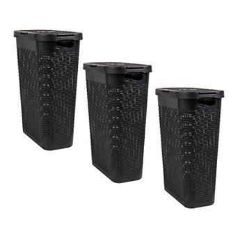 Mind Reader Mind Reader 40L Slim Wicker Design Laundry Hamper 3 pk