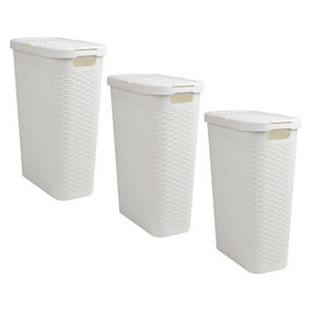 Mind Reader Mind Reader 40L Slim Wicker Design Laundry Hamper 3 pk