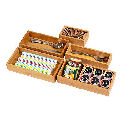 Mind Reader 5-pc. Bamboo Drawer Organizer Set