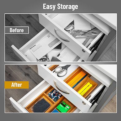 Mind Reader 5-pc. Bamboo Drawer Organizer Set