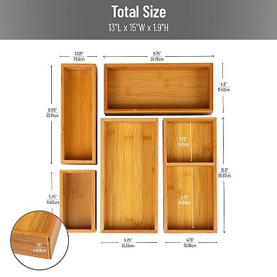 Mind Reader 5-pc. Bamboo Drawer Organizer Set