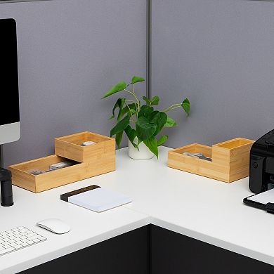 Mind Reader 7-Pc. Bamboo Drawer Organizer Set, Kitchen & Office Trays