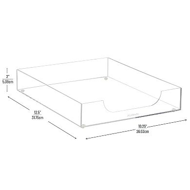 Mind Reader Acrylic Desktop Organizer Paper Tray