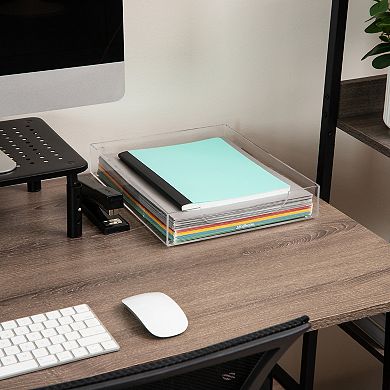 Mind Reader Acrylic Desktop Organizer Paper Tray