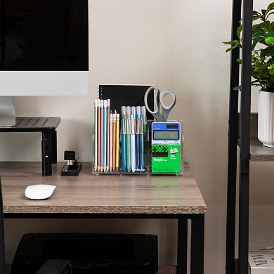 Mind Reader 7-Compartment Desktop Organizer Acrylic Office Essentials