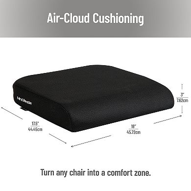 Mind Reader Ergonomic Memory Foam Seat Cushion for Posture & Pressure Relief