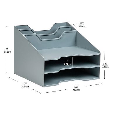 Mind Reader Vertical File Holder Desktop Organizer