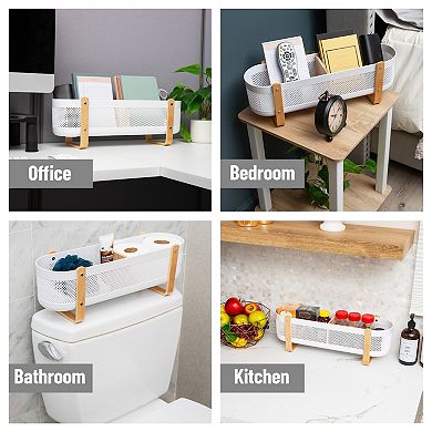 Mind Reader Divided Storage Basket