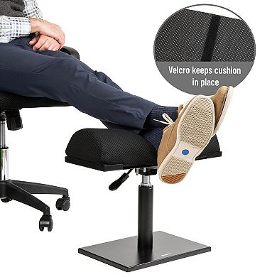 Mind Reader Ergonomic Hydraulic Height Adjustable Foot Rest Ottoman