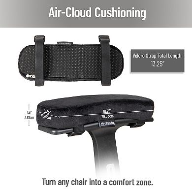 Mind Reader Memory Foam Armrest Pads with Washable Cover for Office & Gaming Chairs