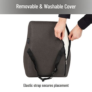 Mind Reader Ergonomic Memory Foam Lumbar Cushion Back Support Pillow