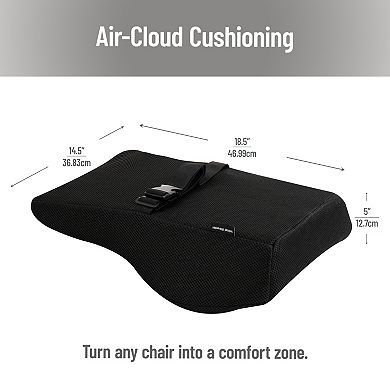 Mind Reader Ergonomic Memory Foam Lumbar Cushion Back Support Pillow