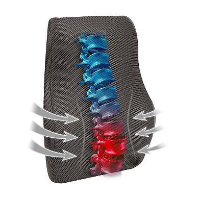 Mind Reader Ergonomic Memory Foam Lumbar Cushion Back Support Pillow